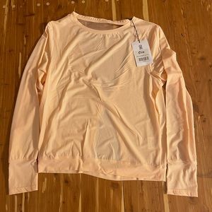 Peach Mesh Back Long T (M)